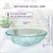 Anzzi Kolokiki Vessel Sink with Pop-Up Drain in Crystal Clear Floral S214 - alternate 3